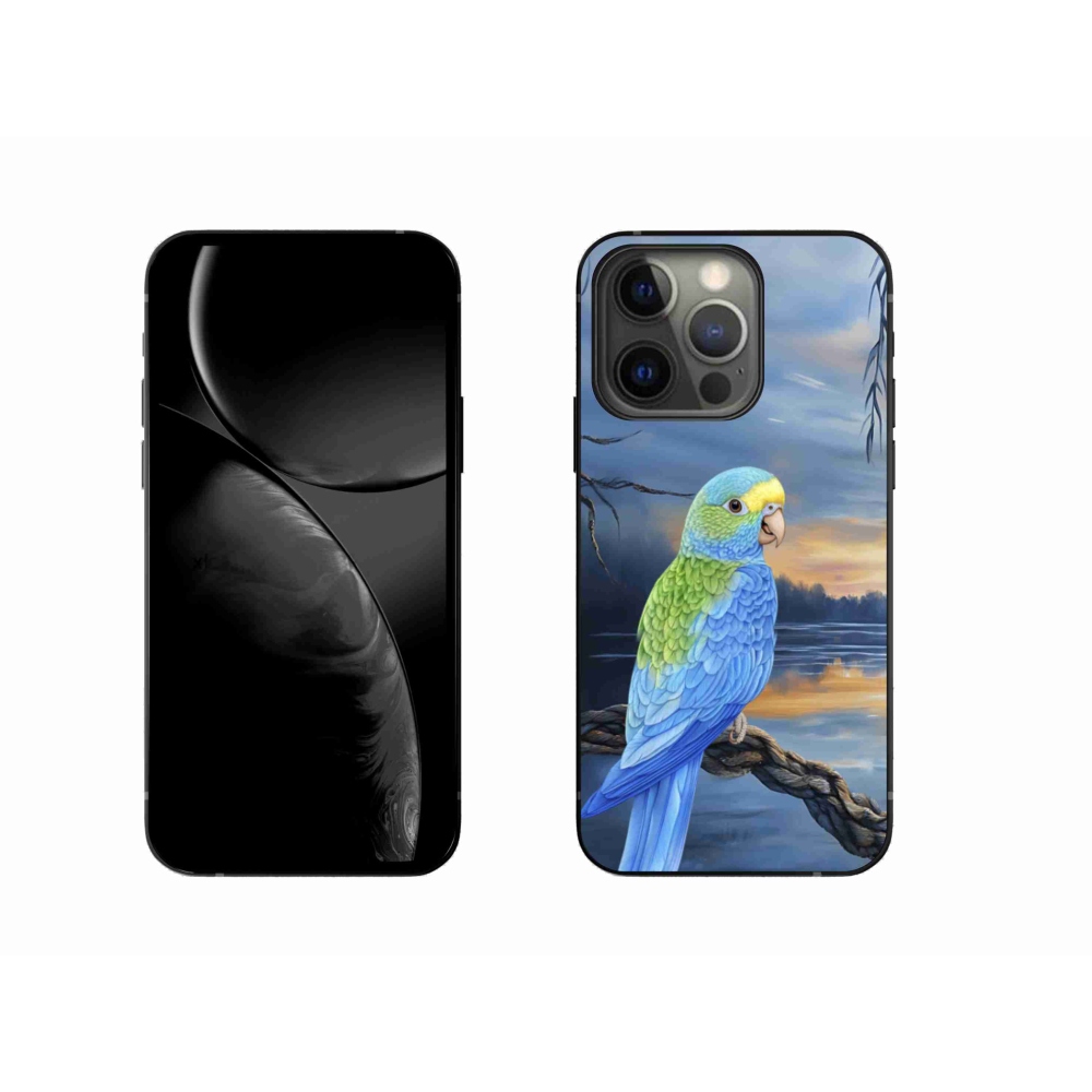Zselés borítás mmCase iPhone 13 Pro készülékhez - kék papagáj
