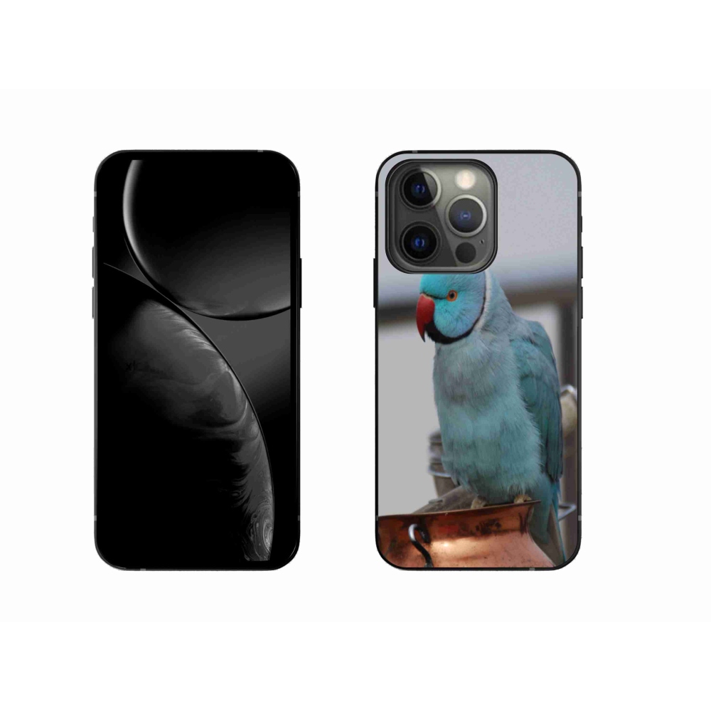 Zselés borítás mmCase iPhone 13 Pro készülékhez - papagáj alexander kék