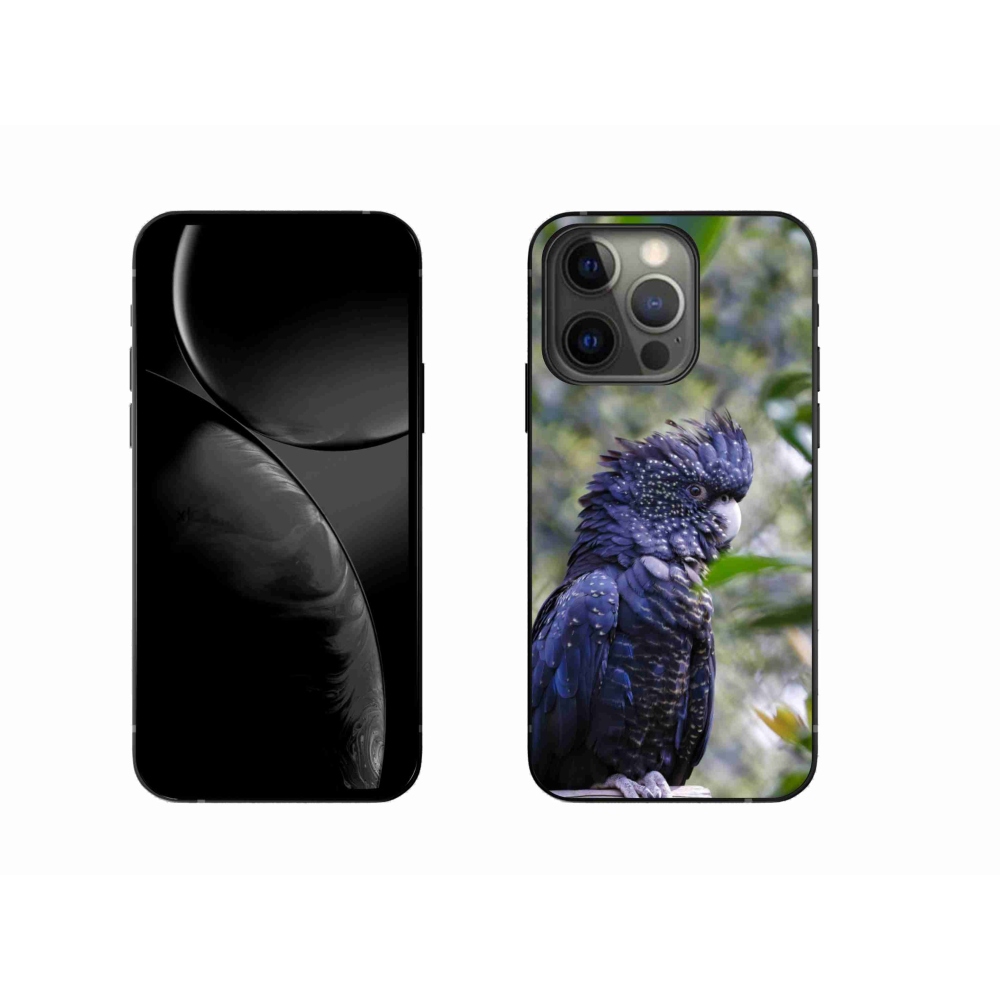 mmCase gél tok az iPhone 13 Pro-hoz – fekete kakadu papagáj