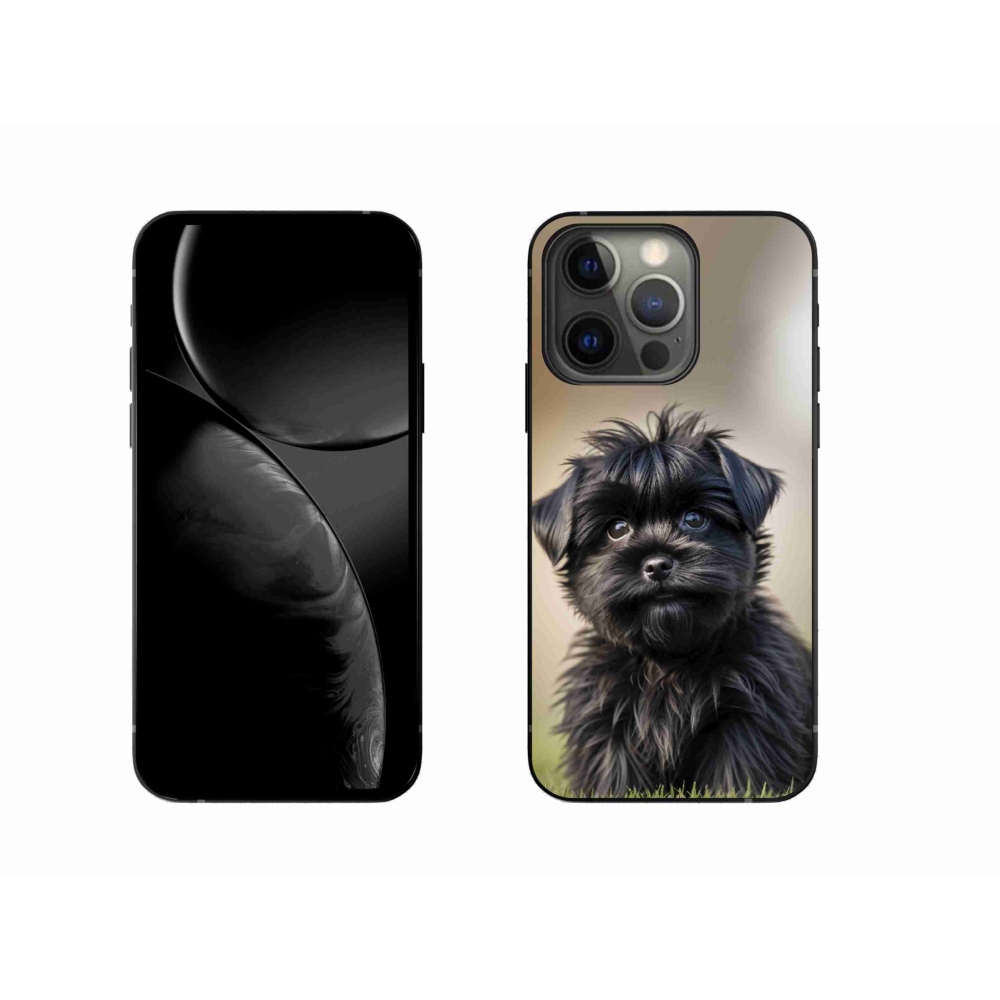 mmCase gél tok az iPhone 13 Pro-hoz – aranyos fekete kutyus