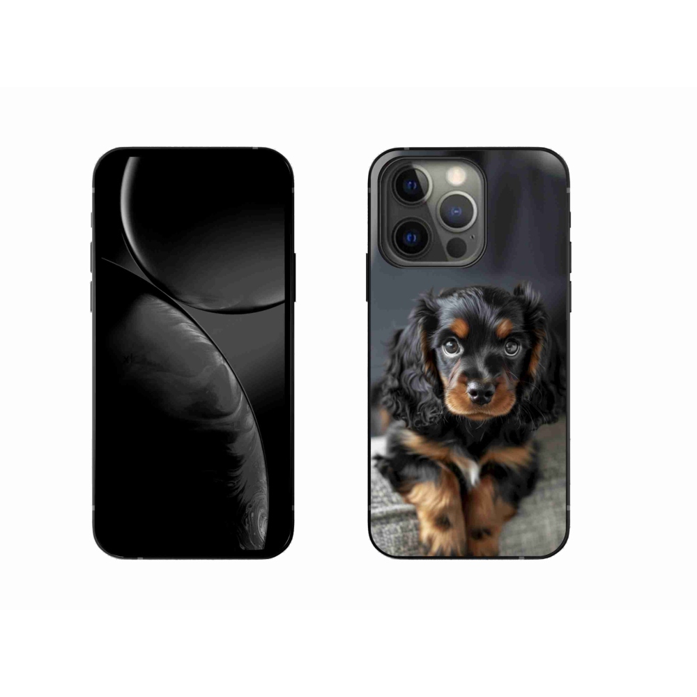 mmCase gél tok az iPhone 13 Pro-hoz – aranyos, hosszúszőrű tacskó