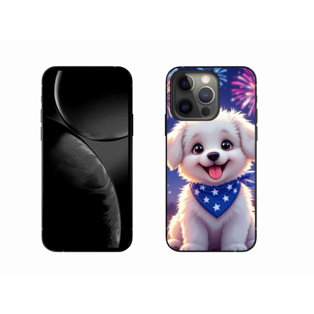 Zselés borítás mmCase iPhone 13 Pro készülékhez - ünnepi kiskutya