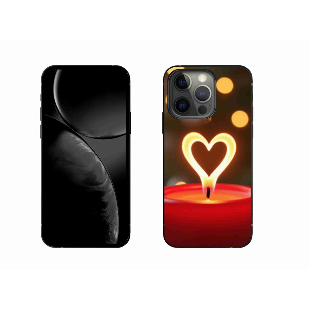 Zselés borítás mmCase iPhone 13 Pro készülékhez - láng szíve