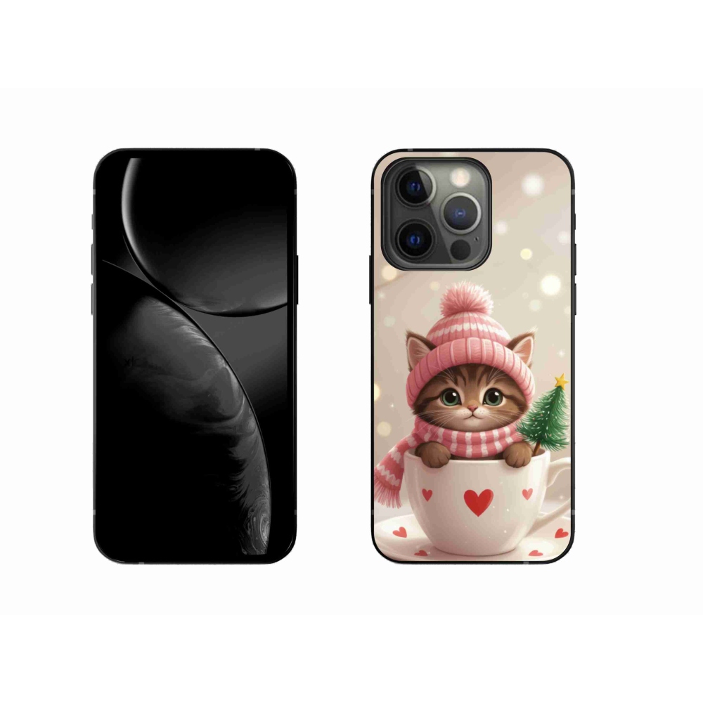 mmCase gél tok az iPhone 13 Pro-hoz – karácsonyi cica egy csészében