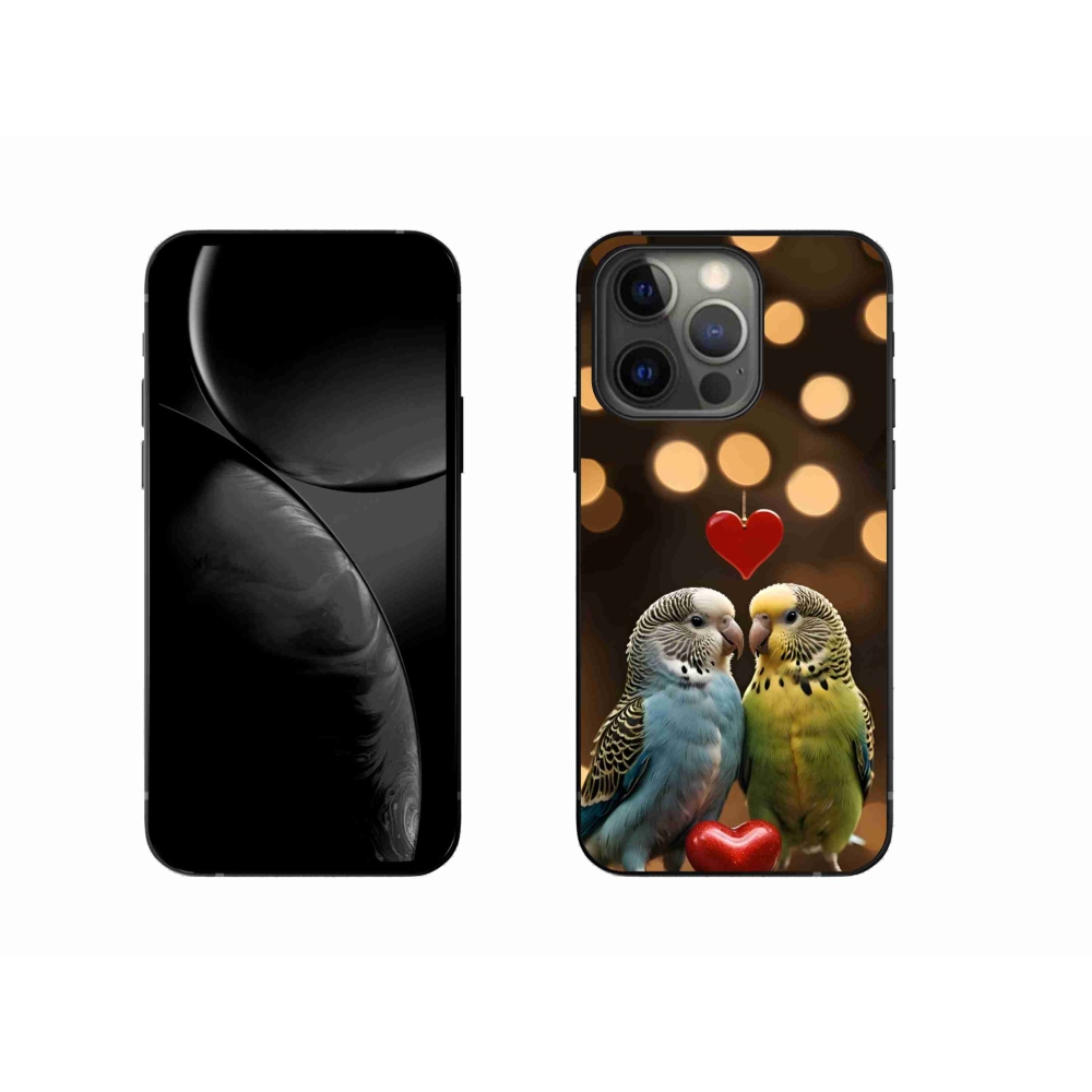 mmCase gél tok az iPhone 13 Pro-hoz – szerelmes papagájok