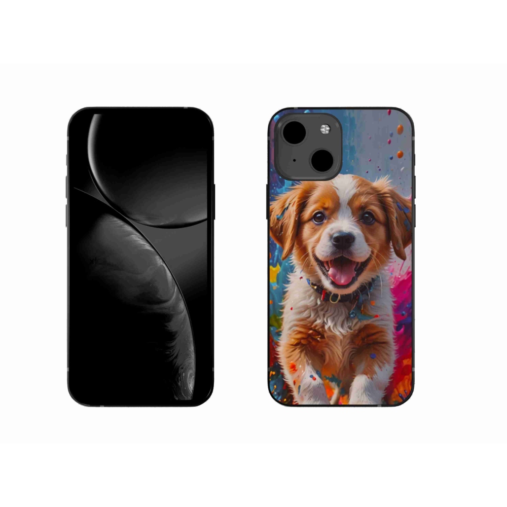 Gél borítás mmCase iPhone 13 készülékhez - aranyos kiskutya 3
