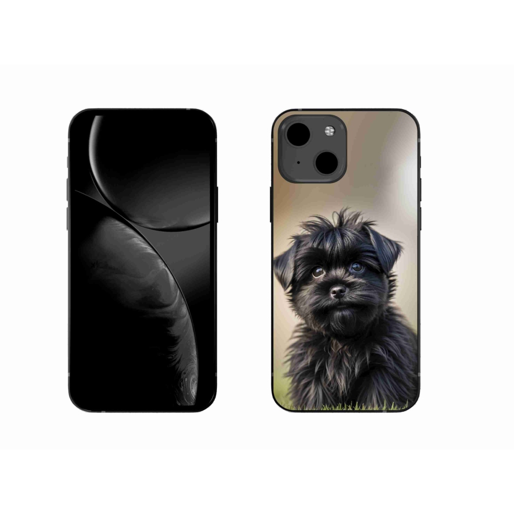 mmCase gél tok az iPhone 13-hoz – aranyos fekete kutyus