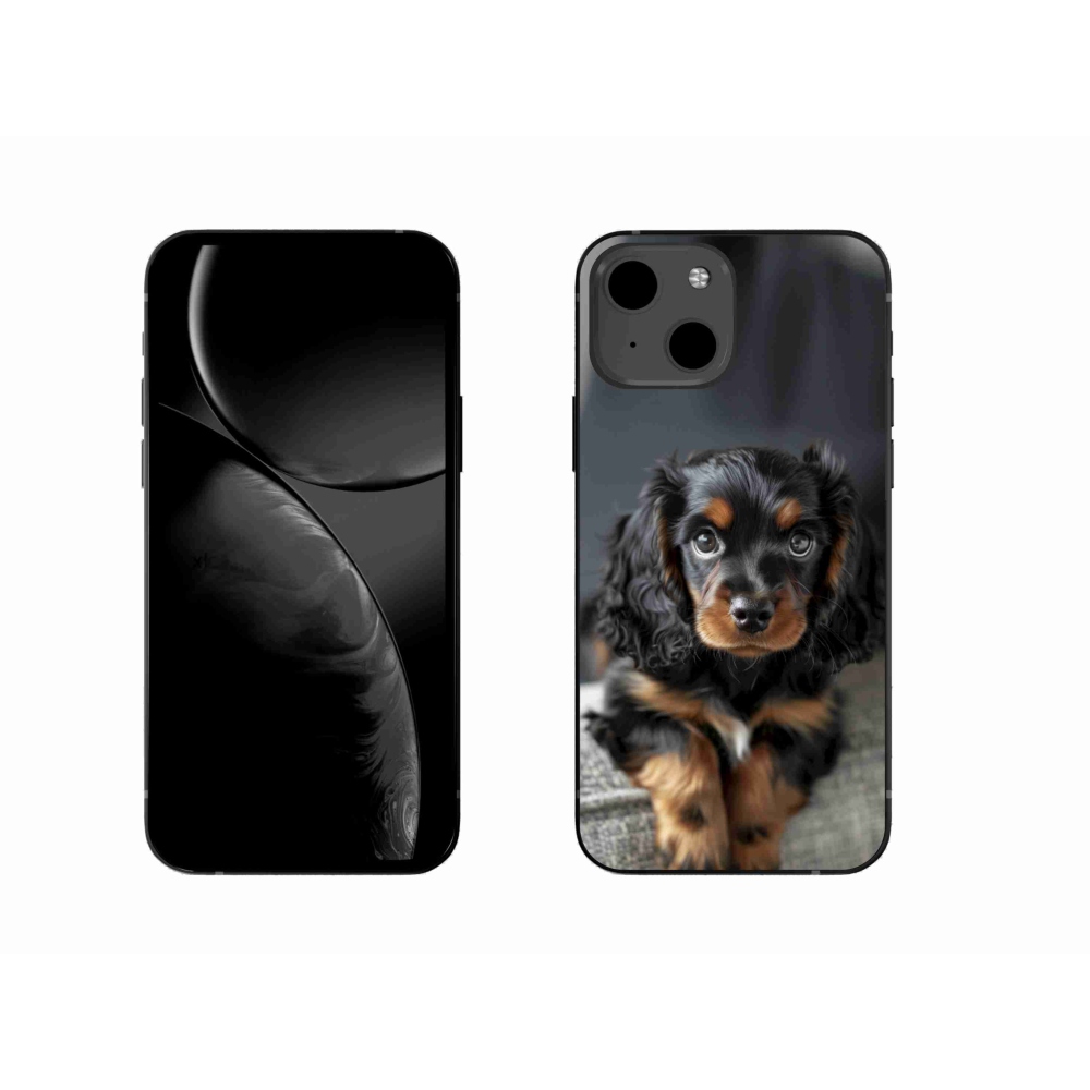 mmCase gél tok az iPhone 13-hoz – aranyos, hosszúszőrű tacskó
