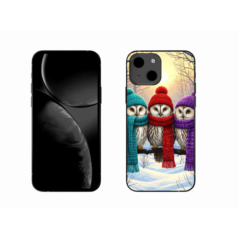 Gél borítás mmCase iPhone 13 készülékhez - bagoly barátok