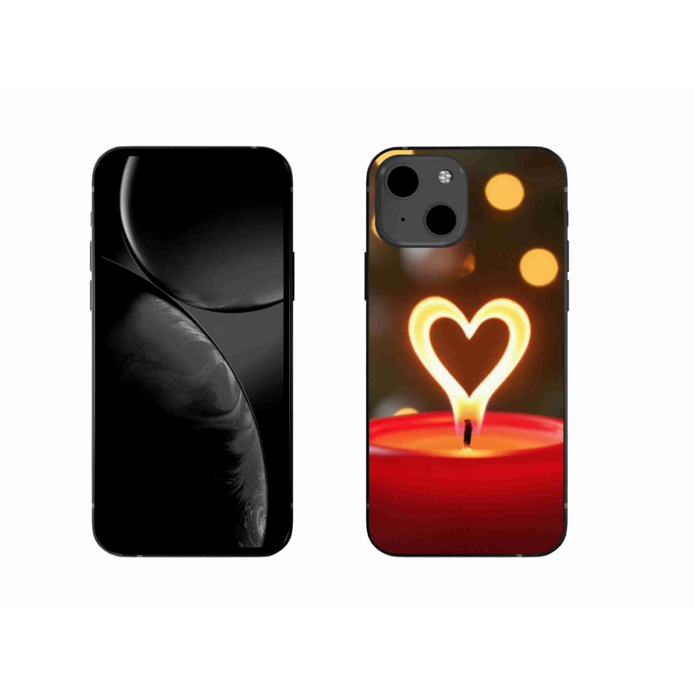 Zselés borítás mmCase iPhone 13 készülékhez - láng szíve