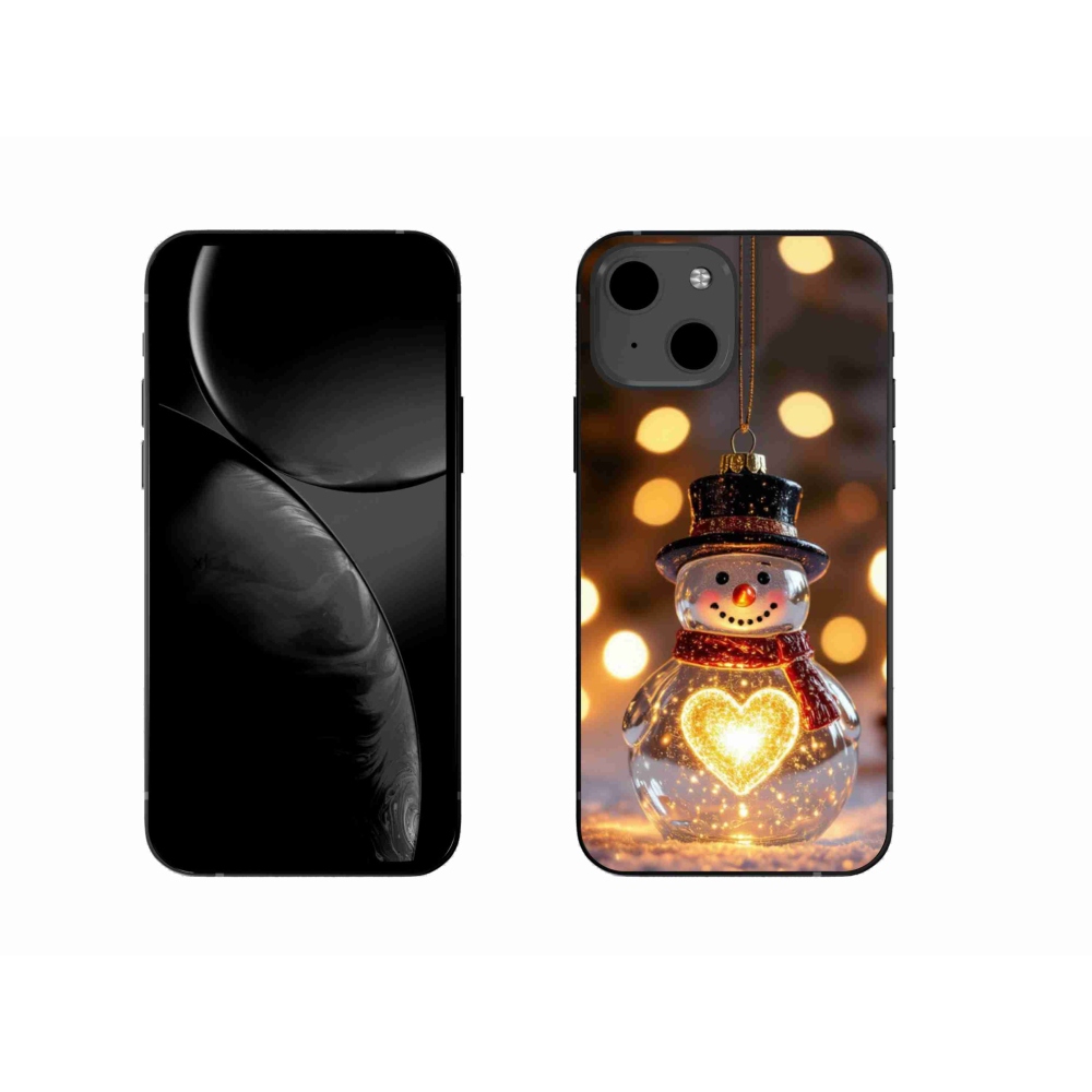 mmCase gél tok az iPhone 13-hoz – világító karácsonyi hóember