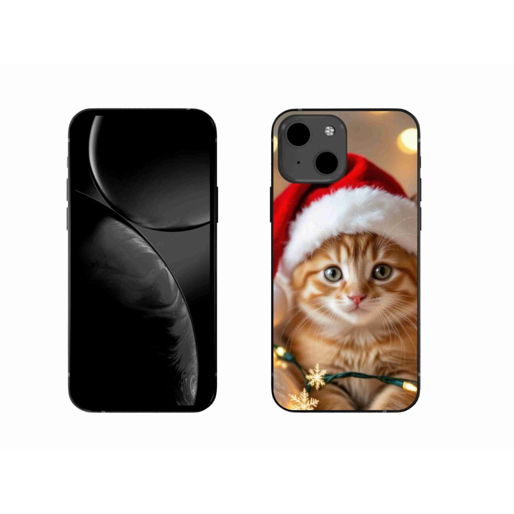 Gél borítás mmCase iPhone 13 készülékhez - Karácsonyi cica