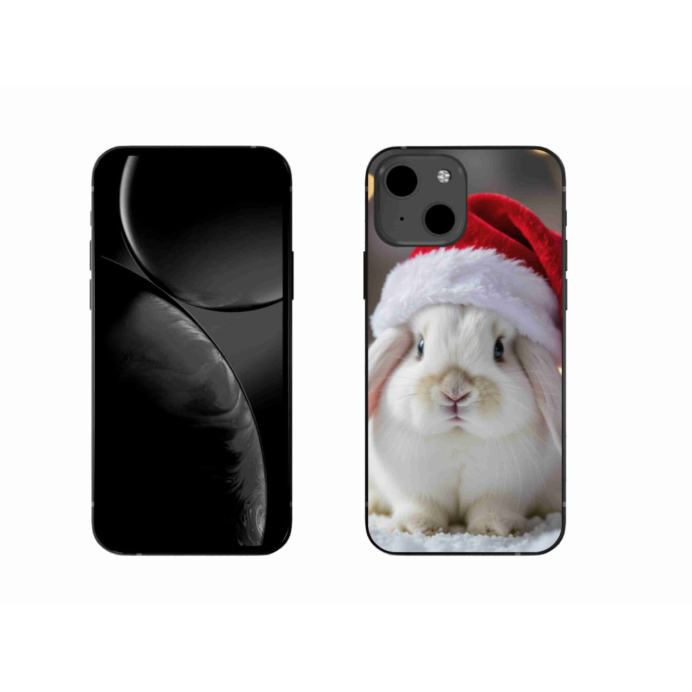 Gél borítás mmCase iPhone 13 készülékhez - Karácsonyi nyúl