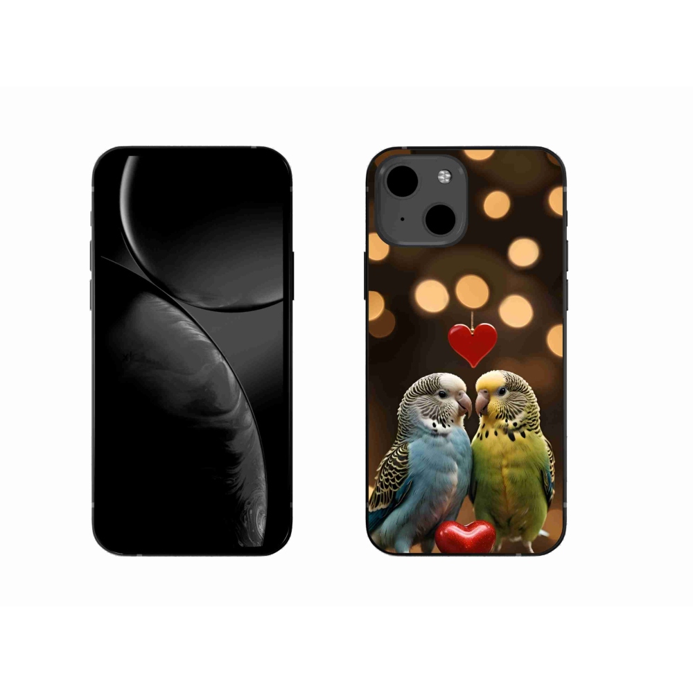 mmCase gél tok az iPhone 13-hoz – szerelmes papagájok