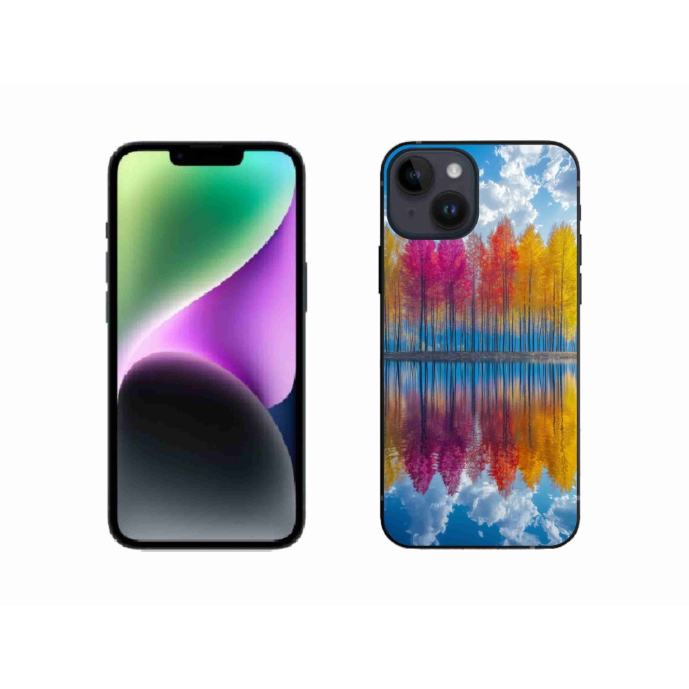 Gél borítás mmCase iPhone 14 készülékhez - színes fák