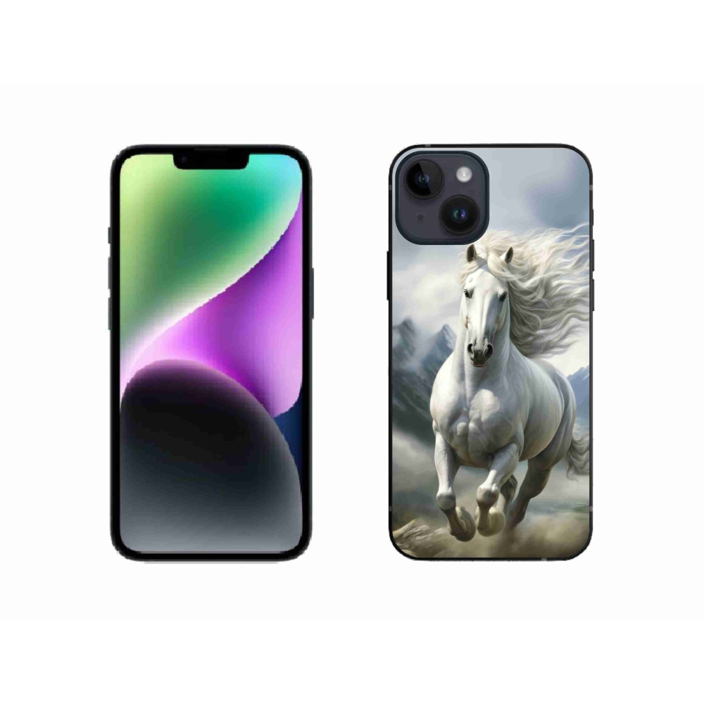 mmCase gél tok az iPhone 14-hez – futó fehér ló 3