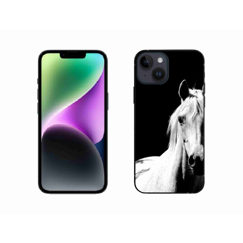 Zselés borítás mmCase iPhone 14 készülékhez - fehér ló 5