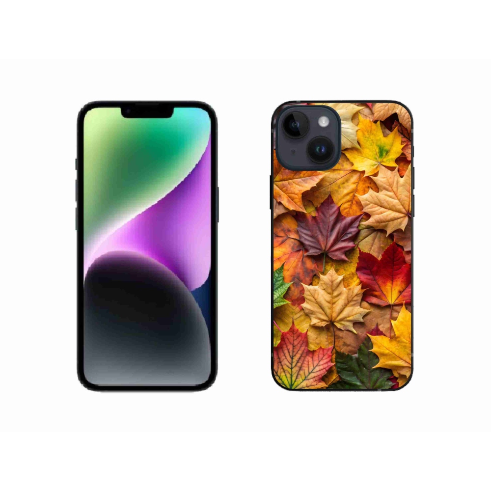 Zselés borítás mmCase iPhone 14 készülékhez - juharlevelek 2