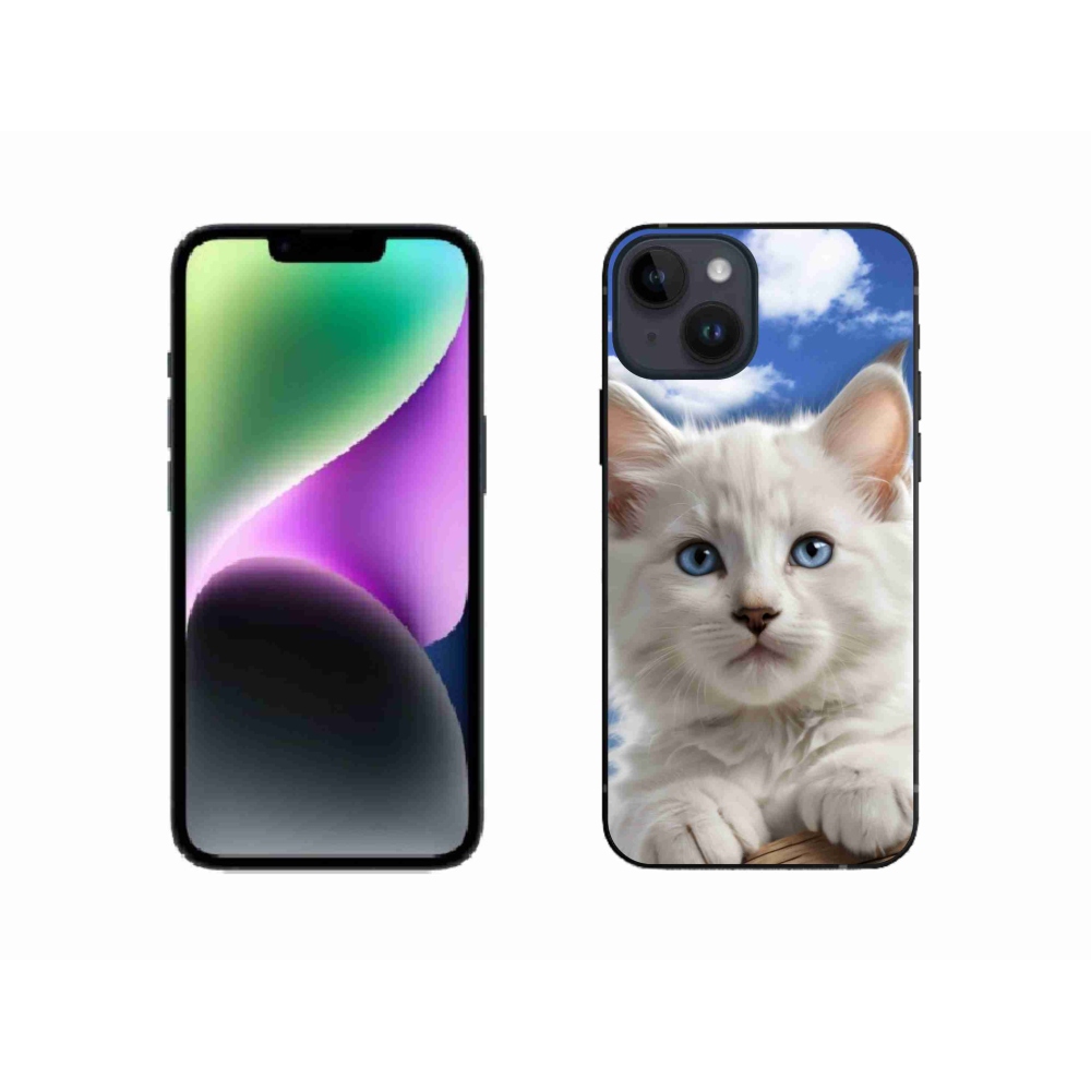 mmCase gél tok az iPhone 14-hez – cica és felhők