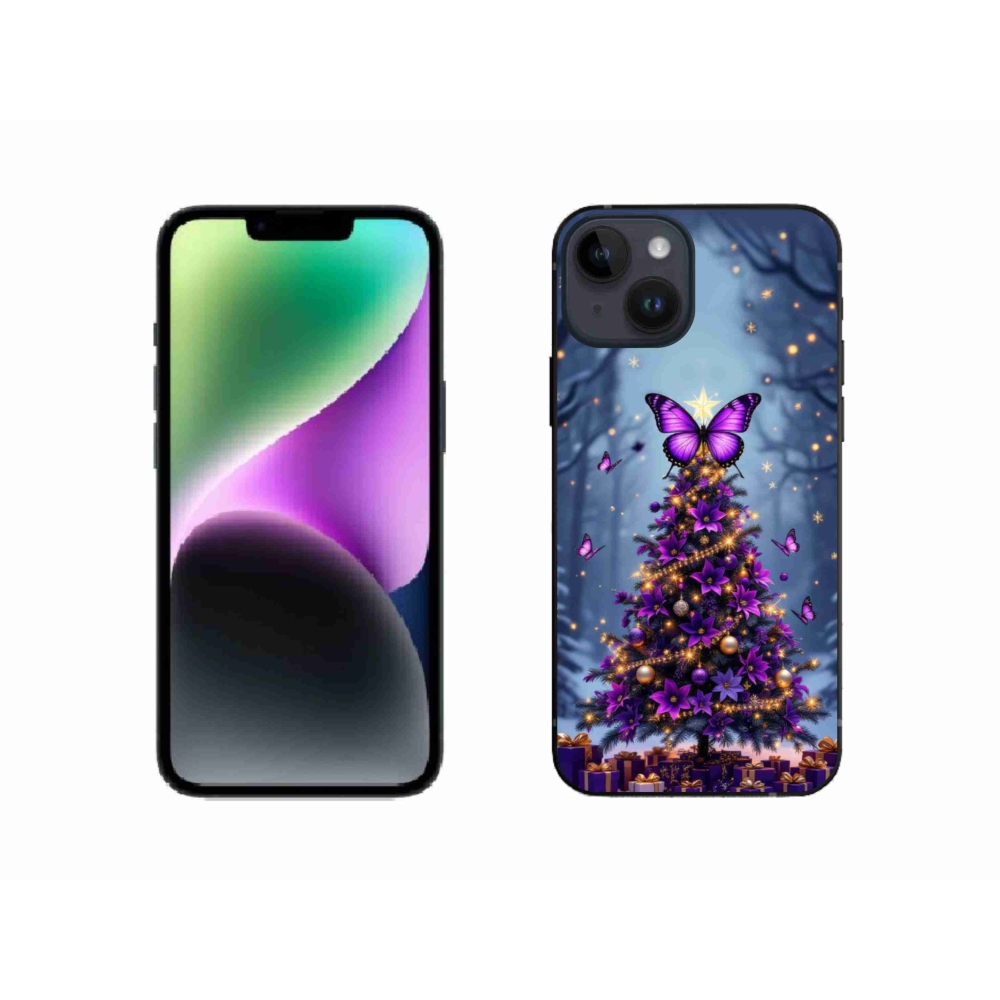 mmCase gél tok az iPhone 14-hez – pillangós karácsonyfa