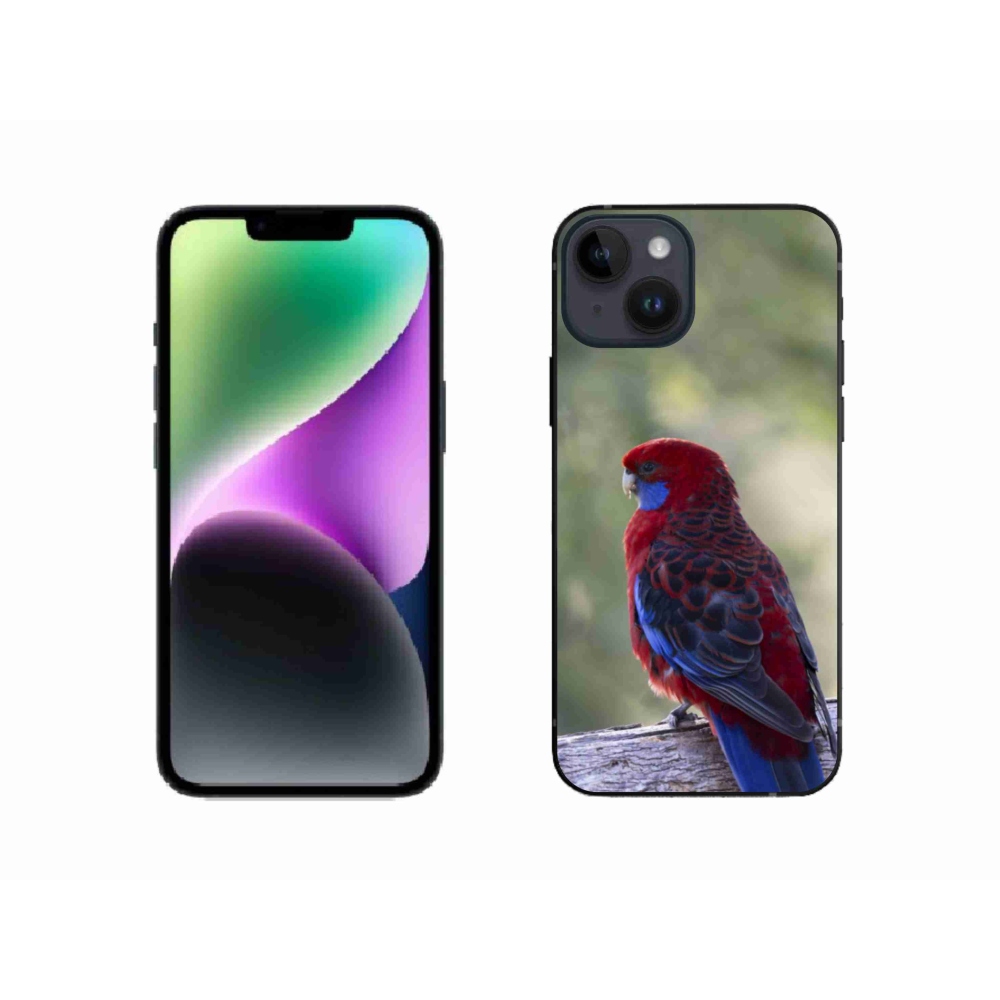 Zselés borítás mmCase iPhone 14 készülékhez - papagáj rózsa