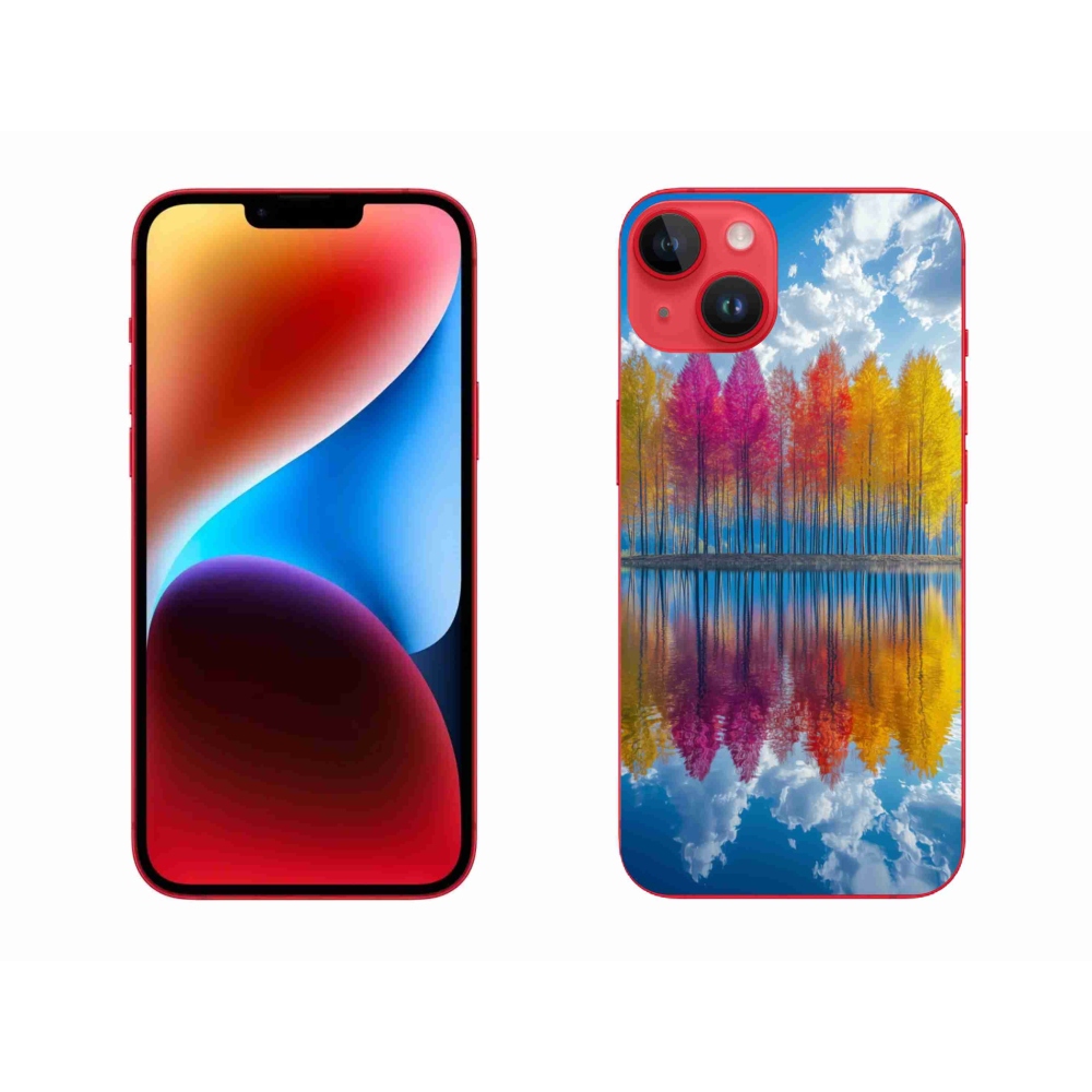 Zselés borítás mmCase iPhone 14 Plus készülékhez - színes fák