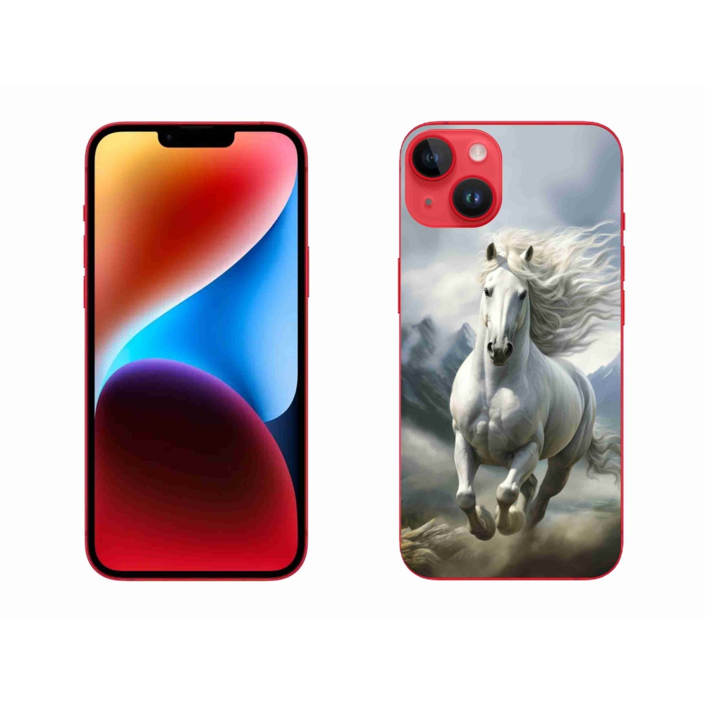 mmCase gél tok az iPhone 14 Plus-hoz – futó fehér ló 3