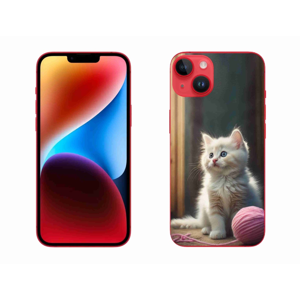 Zselés borítás mmCase iPhone 14 Plus készülékhez - fehér cica 2