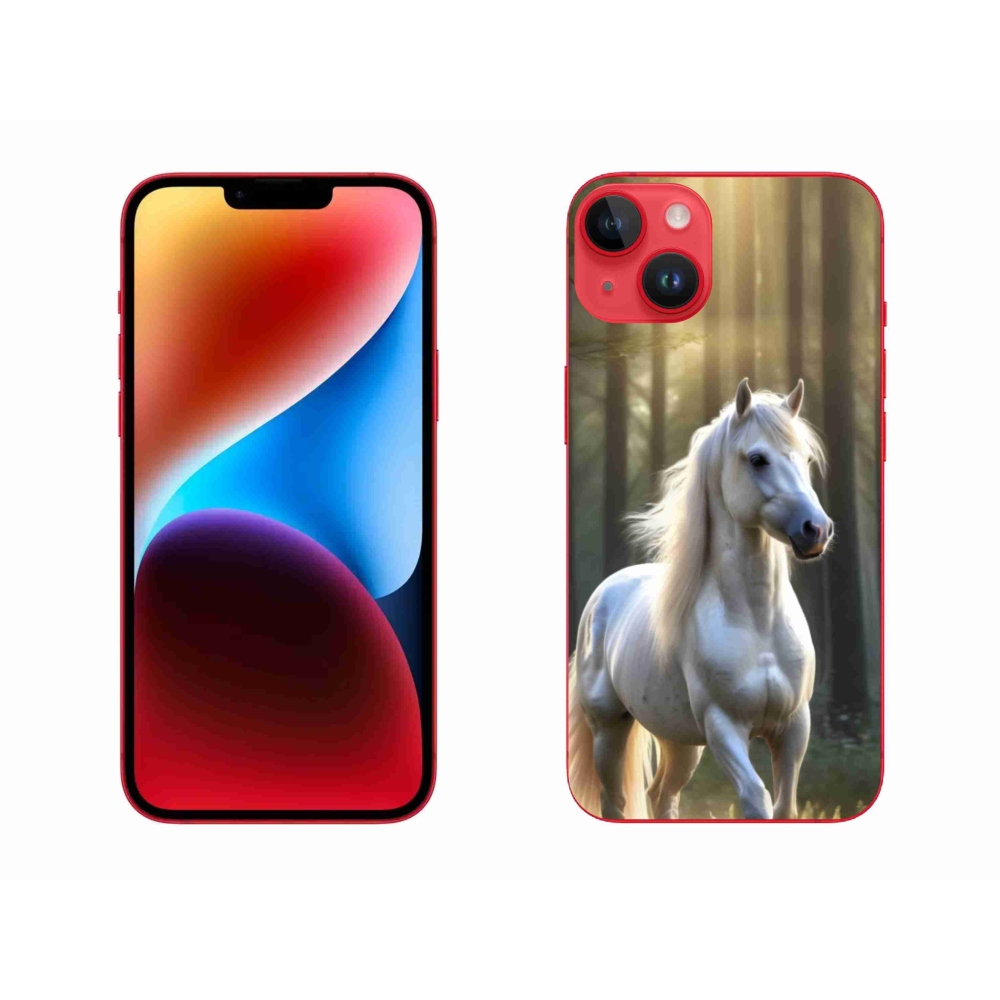 Zselés borítás mmCase iPhone 14 Plus készülékhez - fehér ló 3