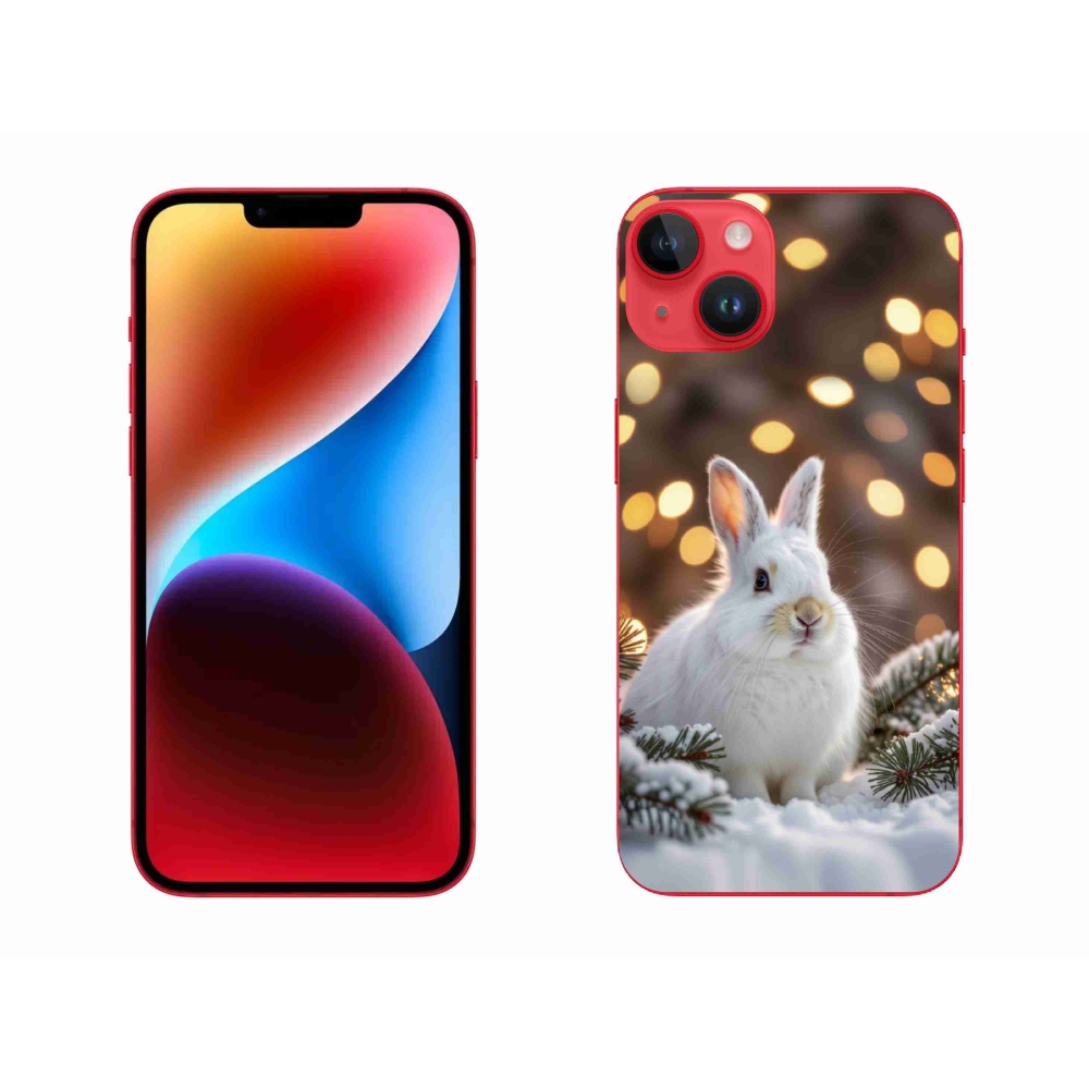 mmCase gél tok az iPhone 14 Plus-hoz – fehér nyúl