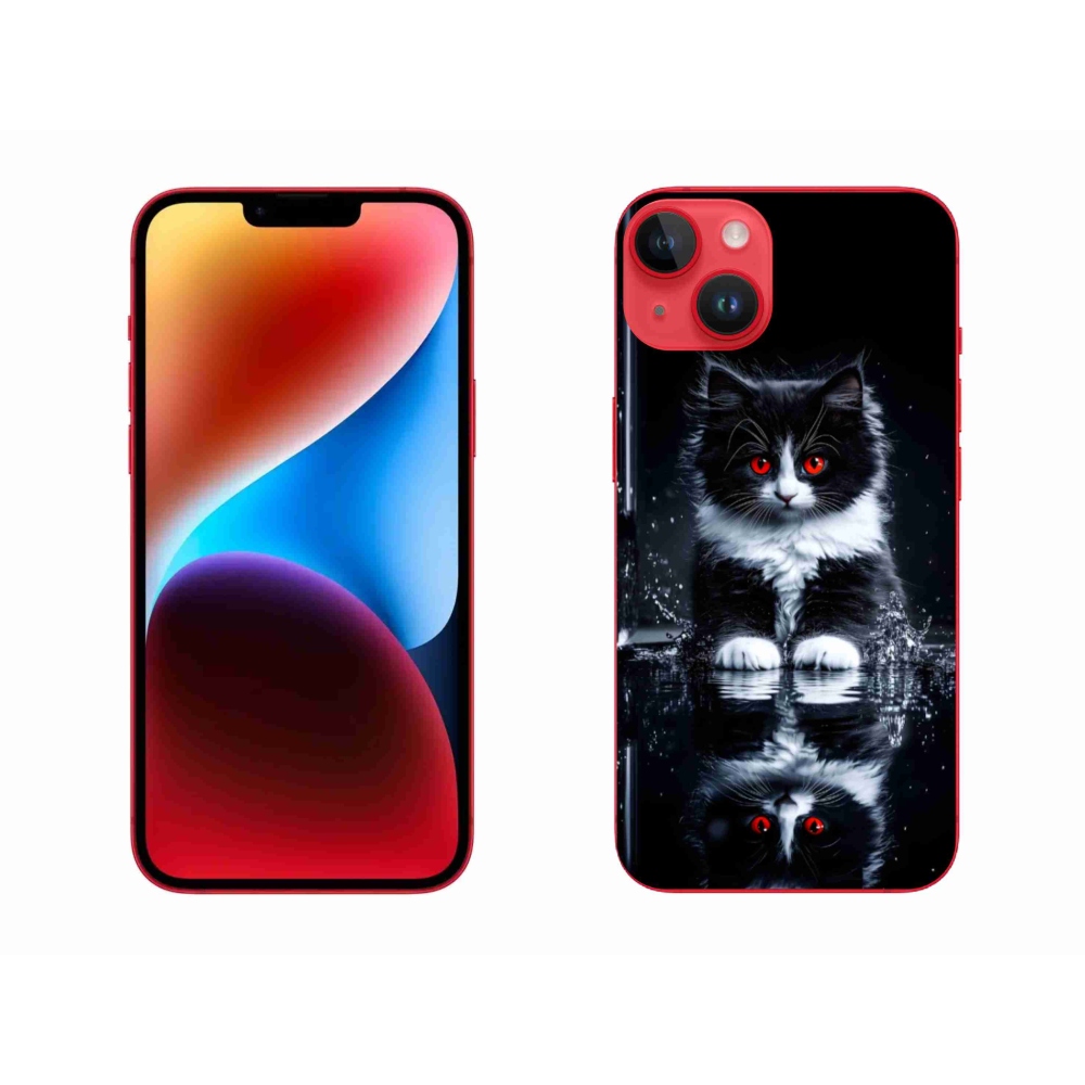 Zselés borítás mmCase iPhone 14 Plus készülékhez - fekete-fehér cica