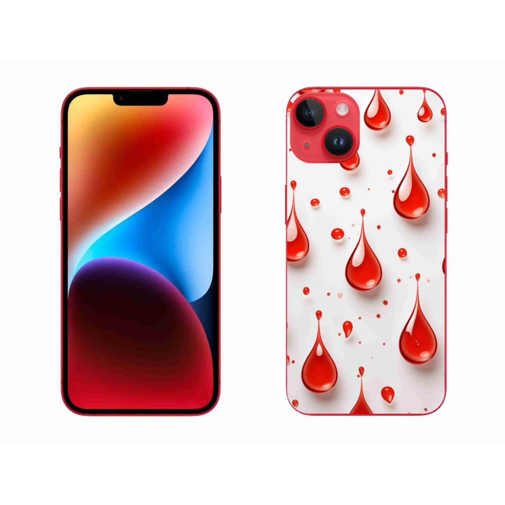 Zselés borítás mmCase iPhone 14 Plus készülékhez - piros cseppek
