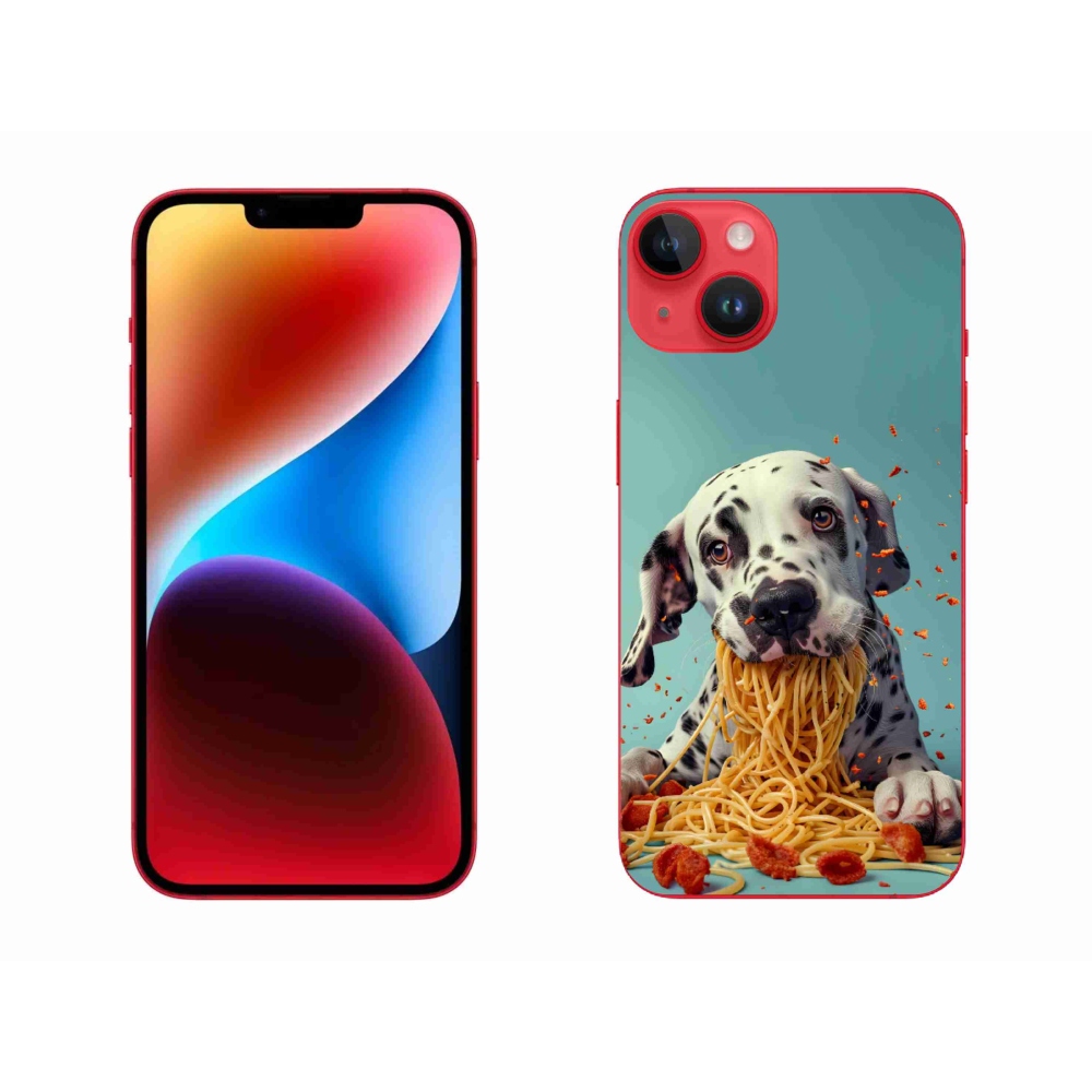 mmCase gél tok az iPhone 14 Plus-hoz – dalmát és spagetti