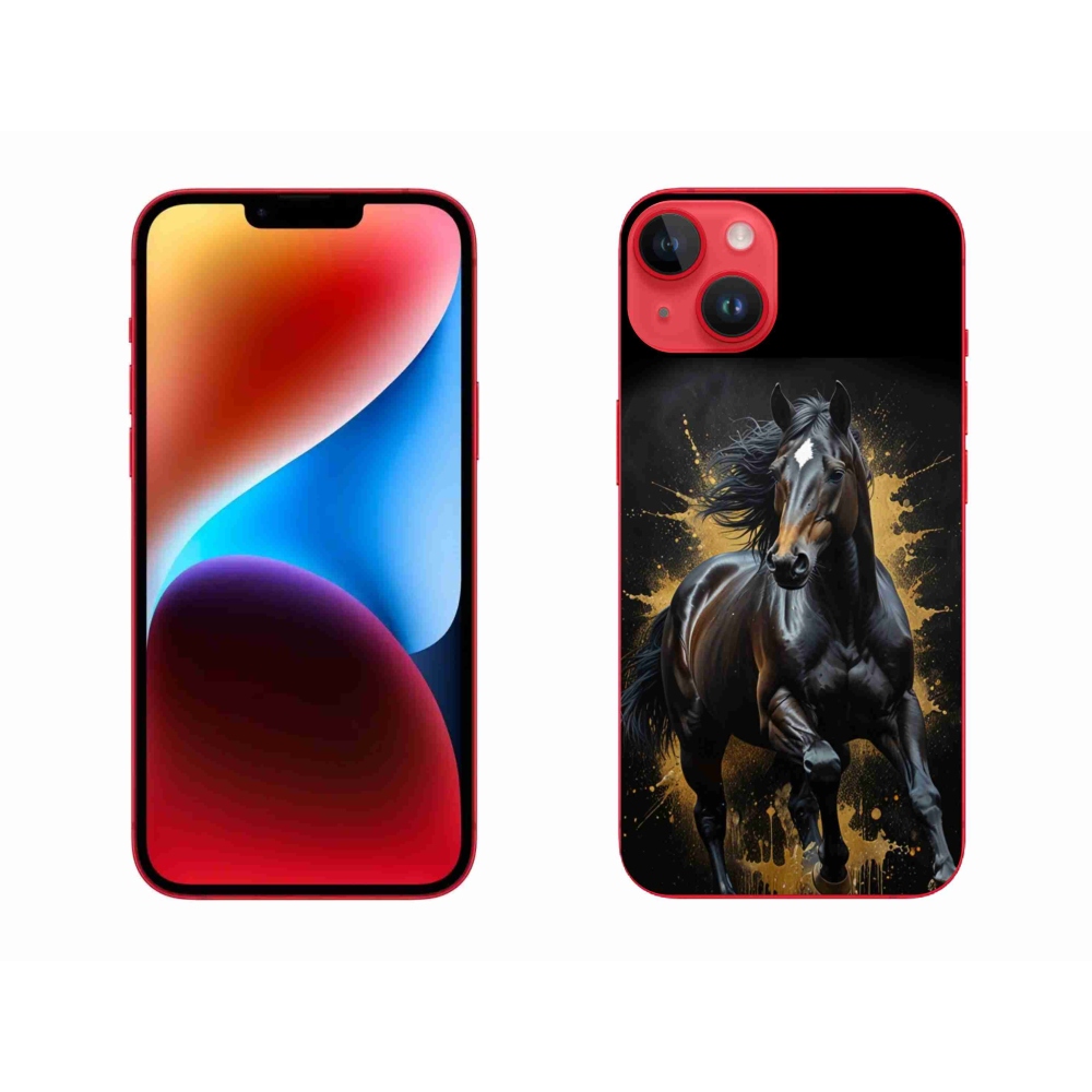 mmCase gél tok az iPhone 14 Plus-hoz – elegáns fekete csikó