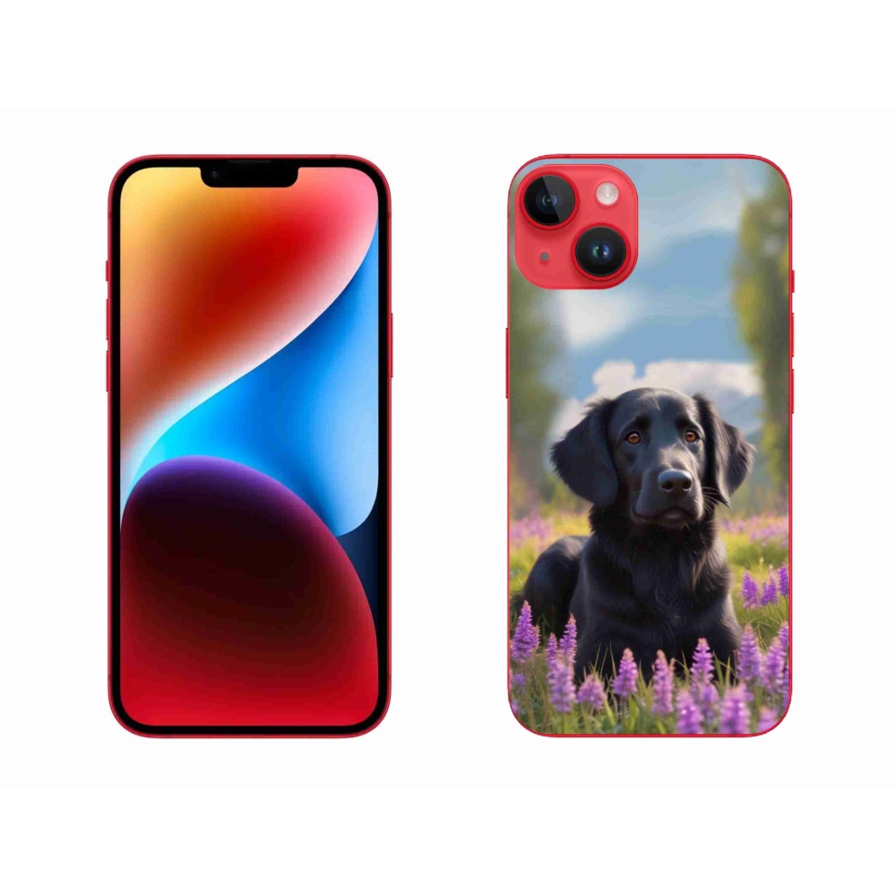 mmCase gél tok az iPhone 14 Plus-hoz – elegáns fekete retriever