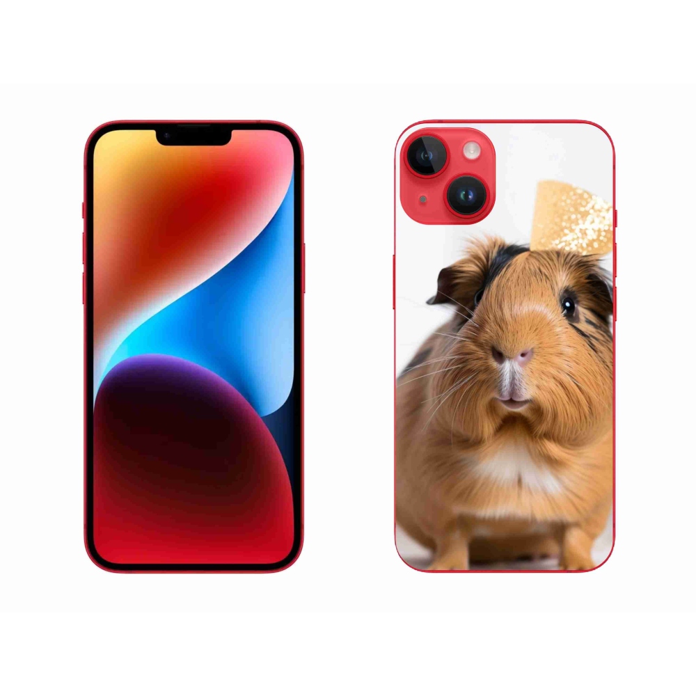 Zselés borítás mmCase iPhone 14 Plus készülékhez - barna tengerimalac