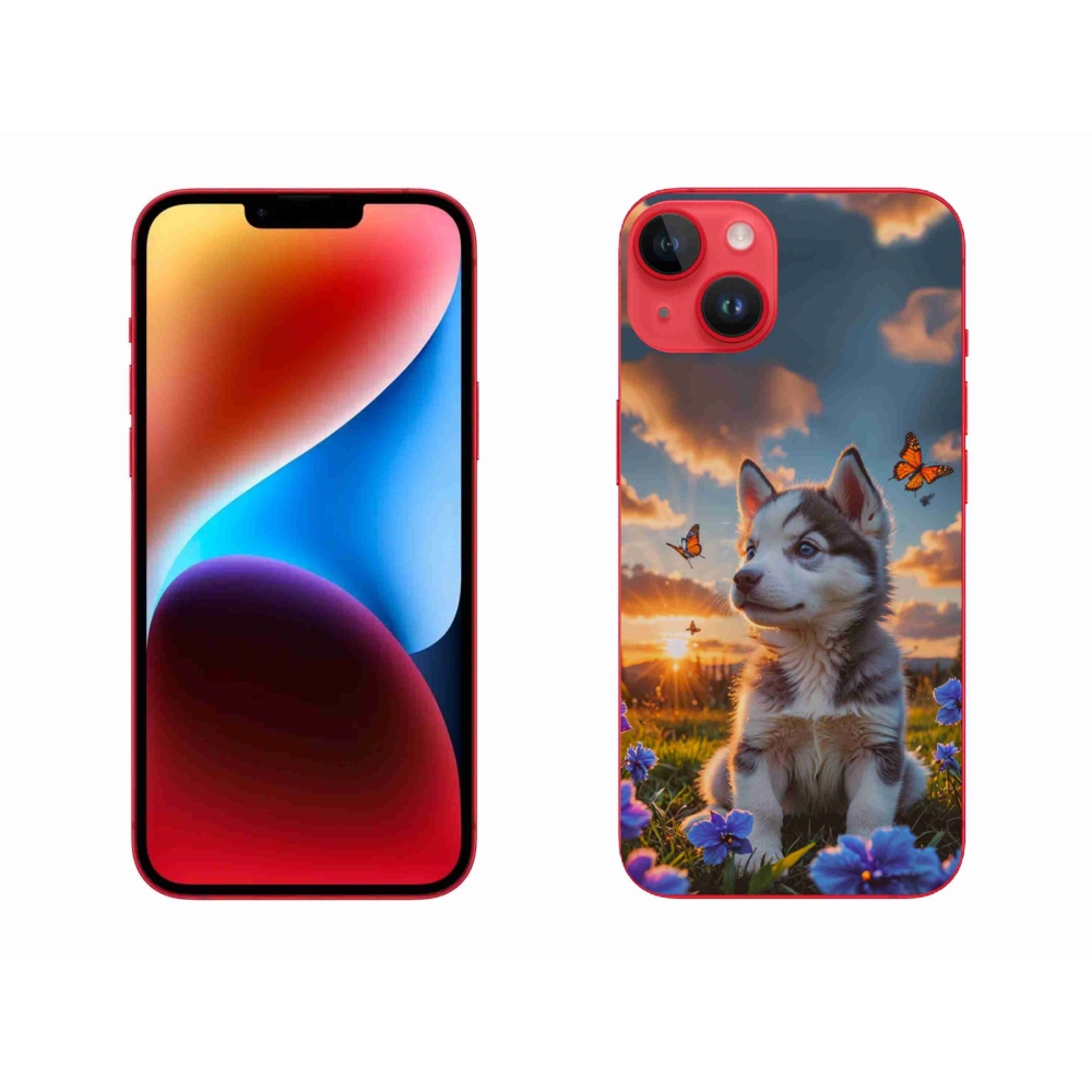 mmCase gél tok az iPhone 14 Plus-hoz – husky naplementekor