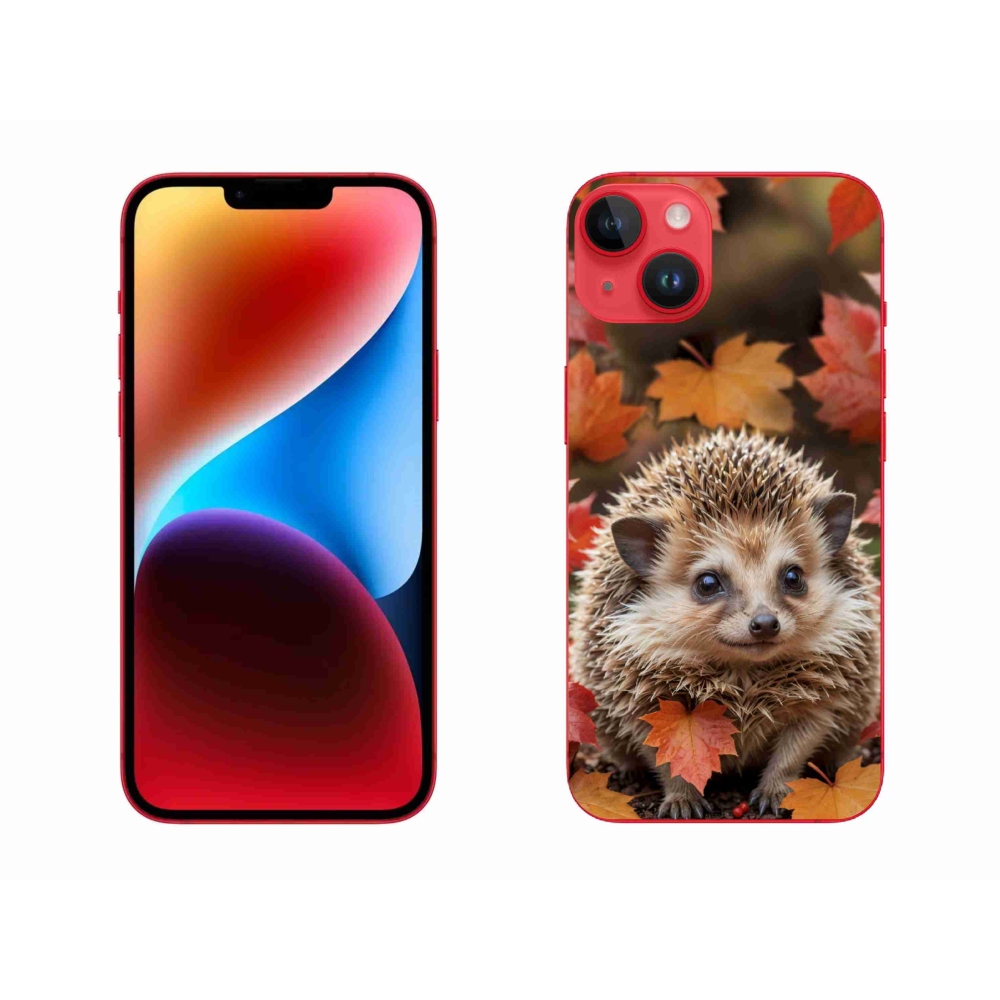 mmCase gél tok az iPhone 14 Plus-hoz – sündisznó a levelek között