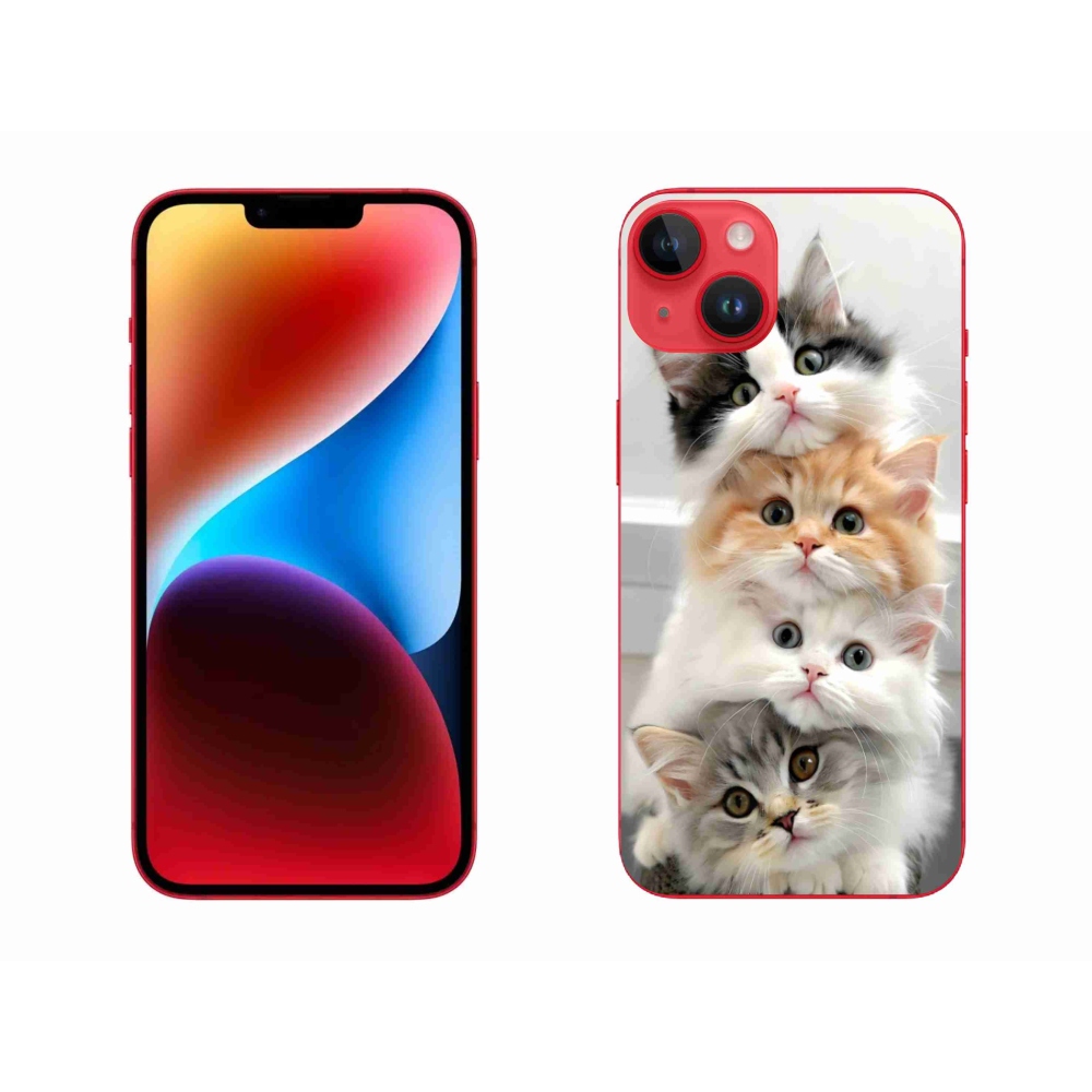 Zselés borítás mmCase iPhone 14 Plus készülékhez - macskák csoportja