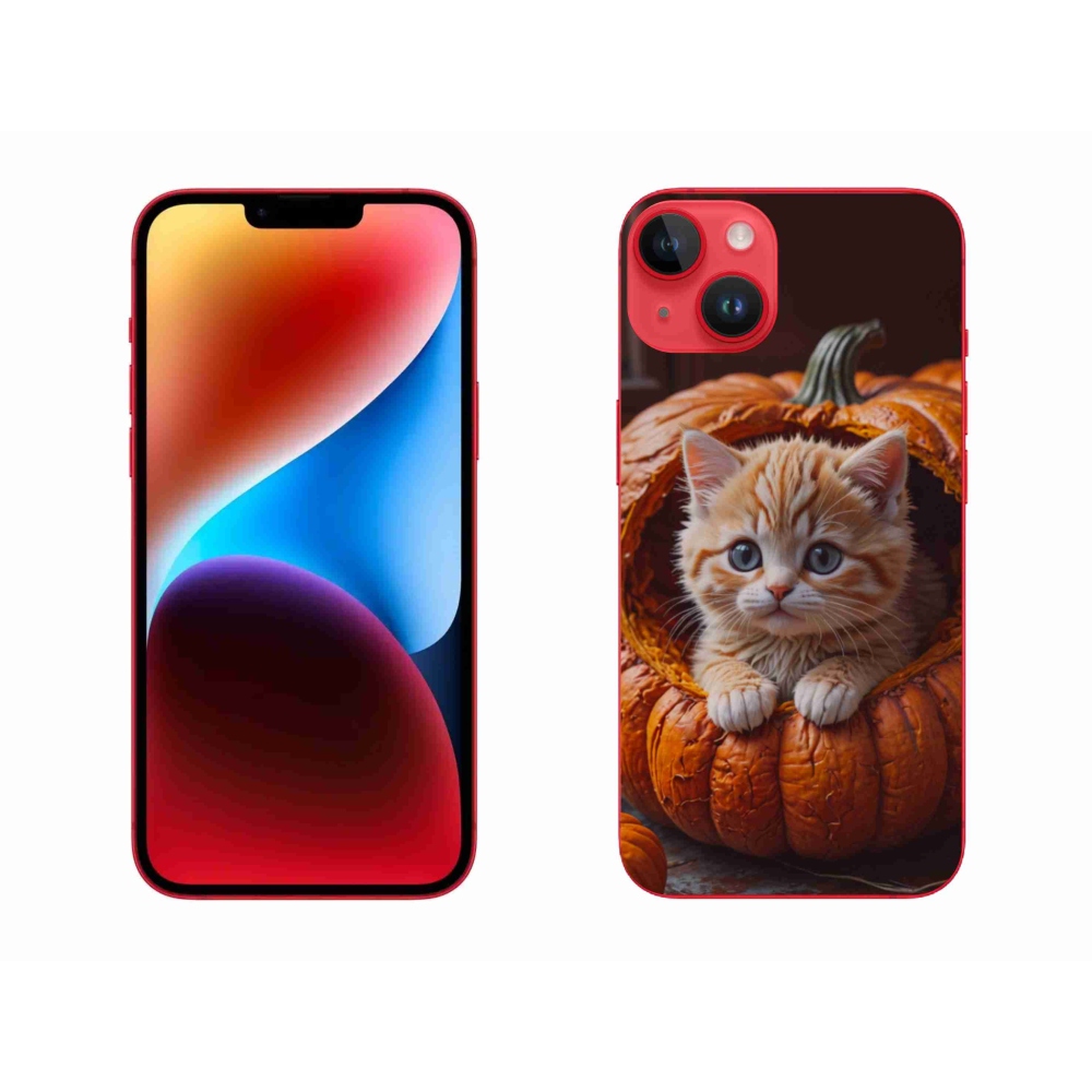 Gél borítás mmCase iPhone 14 Plus készülékhez - cica és tök 2