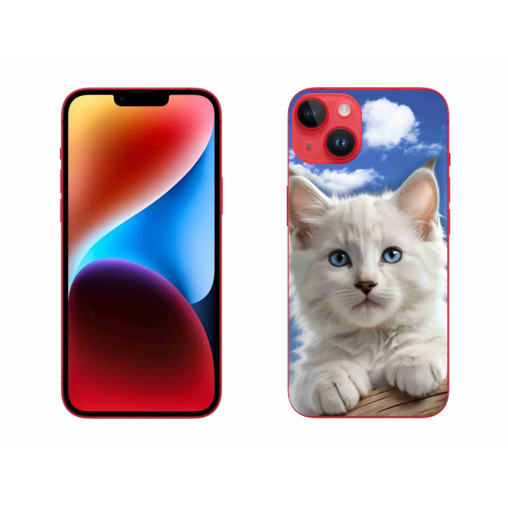 mmCase gél tok az iPhone 14 Plus-hoz – cica és felhők