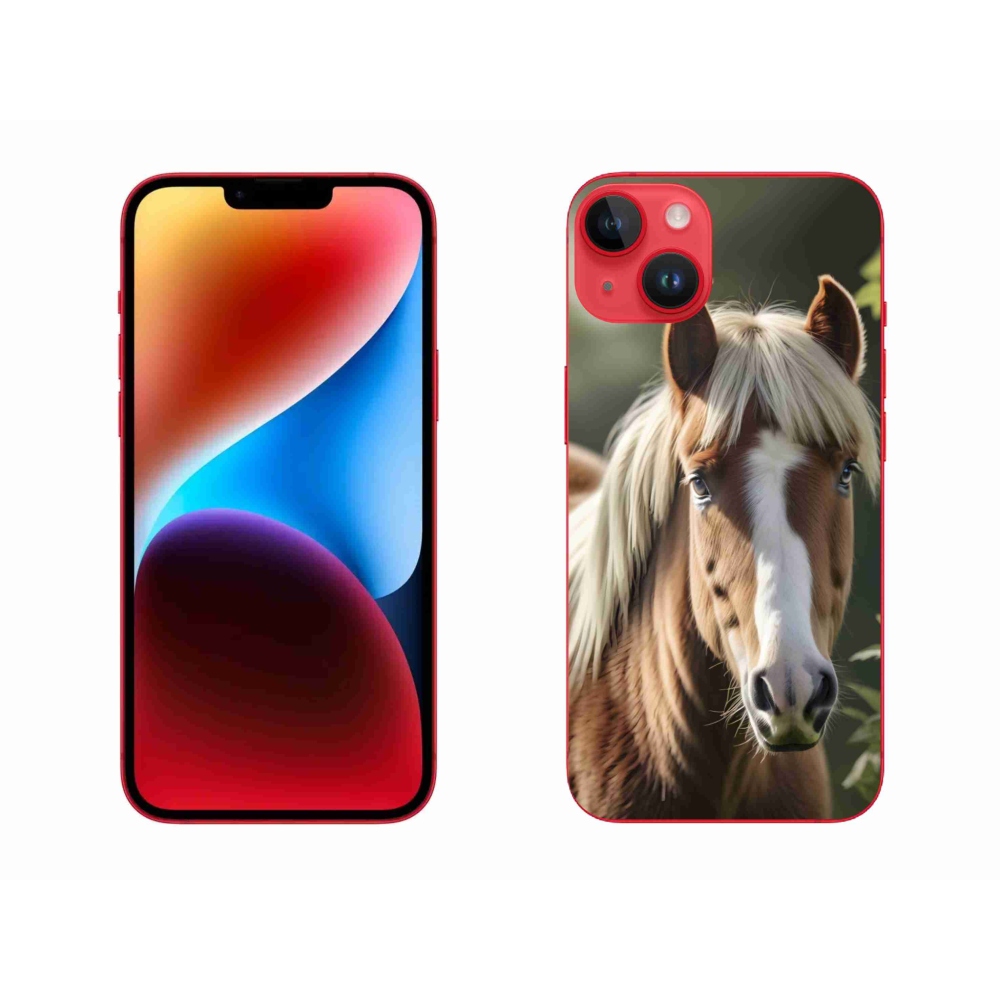 mmCase gél tok az iPhone 14 Plus-hoz – világos sörényű ló
