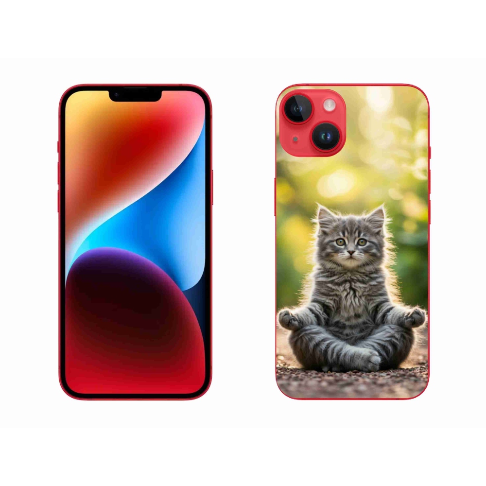 Zselés borítás mmCase iPhone 14 Plus készülékhez - meditáló cica