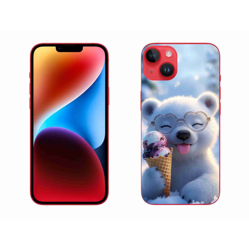 mmCase gél tok az iPhone 14 Plus-hoz – mackó fagylalttal