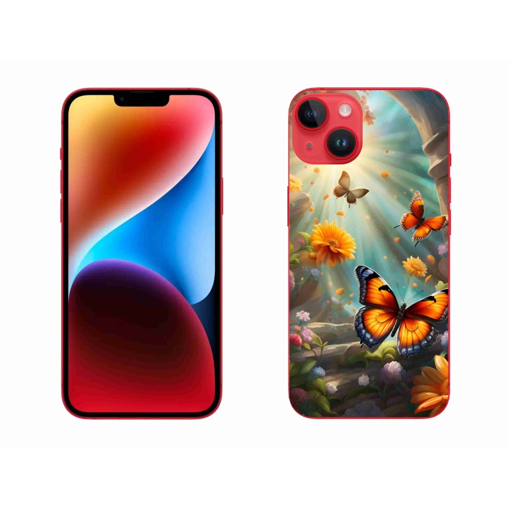 Zselés borítás mmCase iPhone 14 Plus készülékhez - pillangókert 2