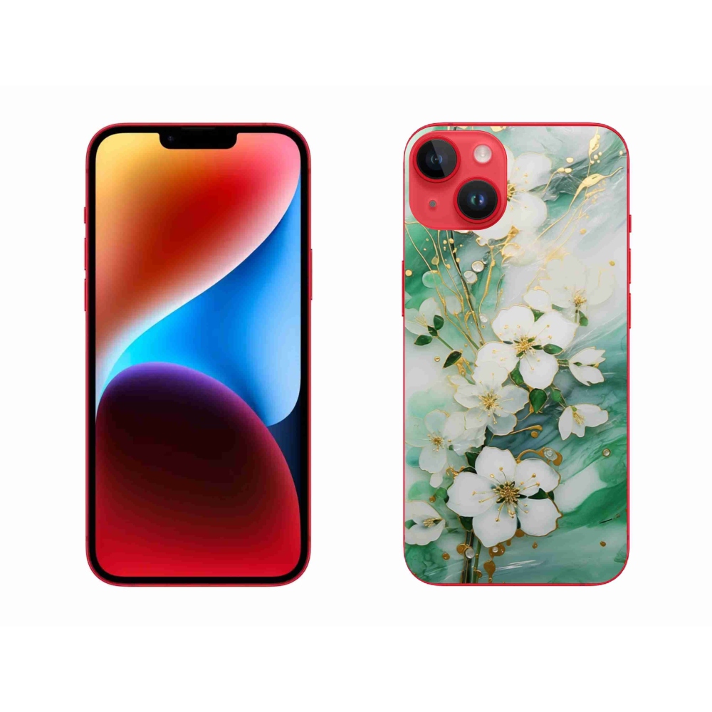 Zselés borítás mmCase iPhone 14 Plus készülékhez - finom virágok