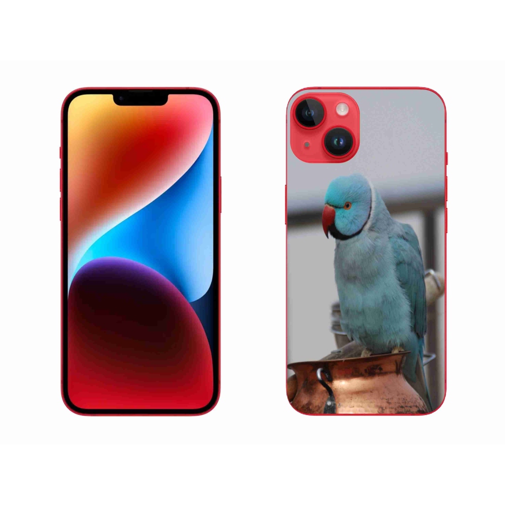 Zselés borítás mmCase iPhone 14 Plus készülékhez - papagáj alexander kék