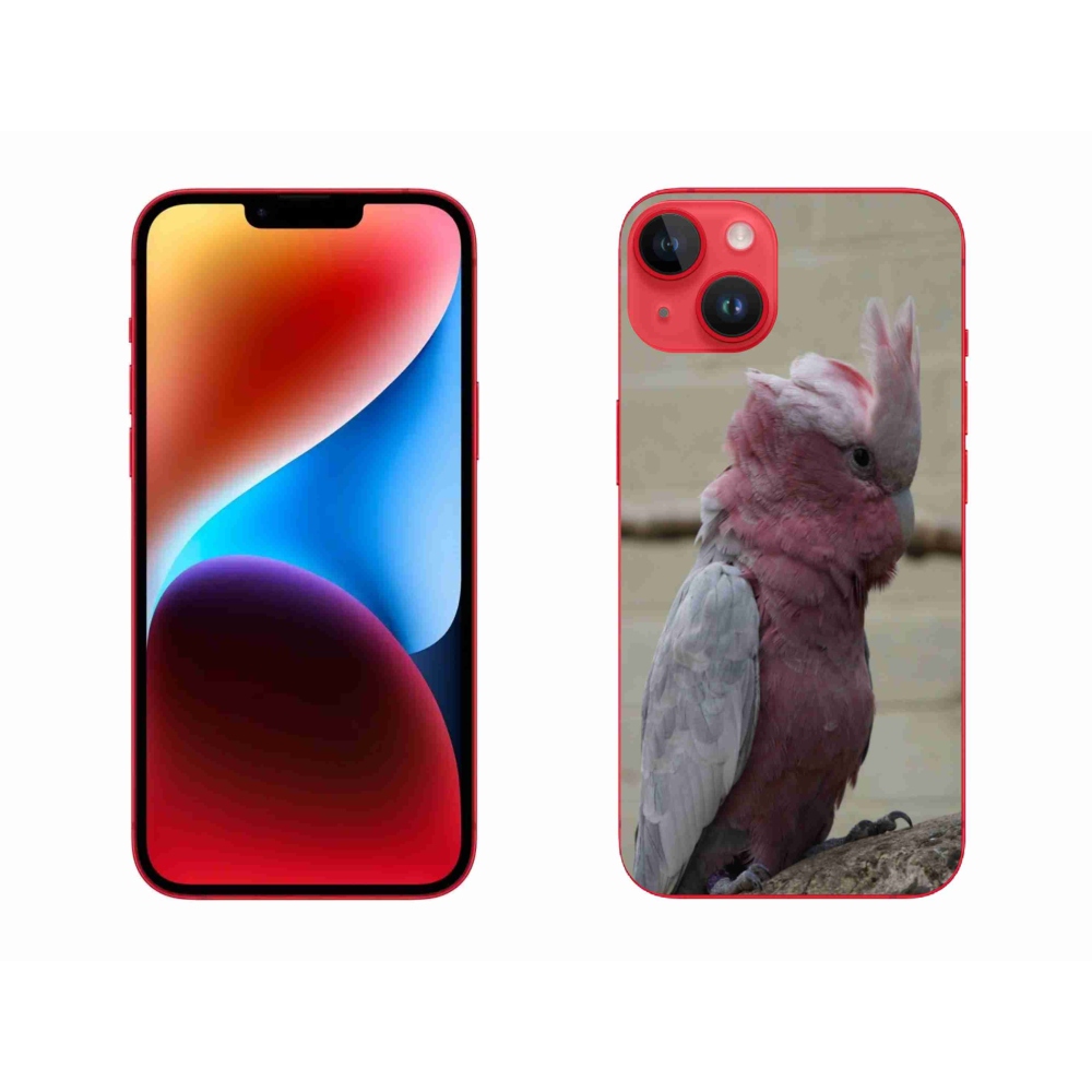Zselés borítás mmCase iPhone 14 Plus készülékhez - papagáj kakadu rózsaszínű