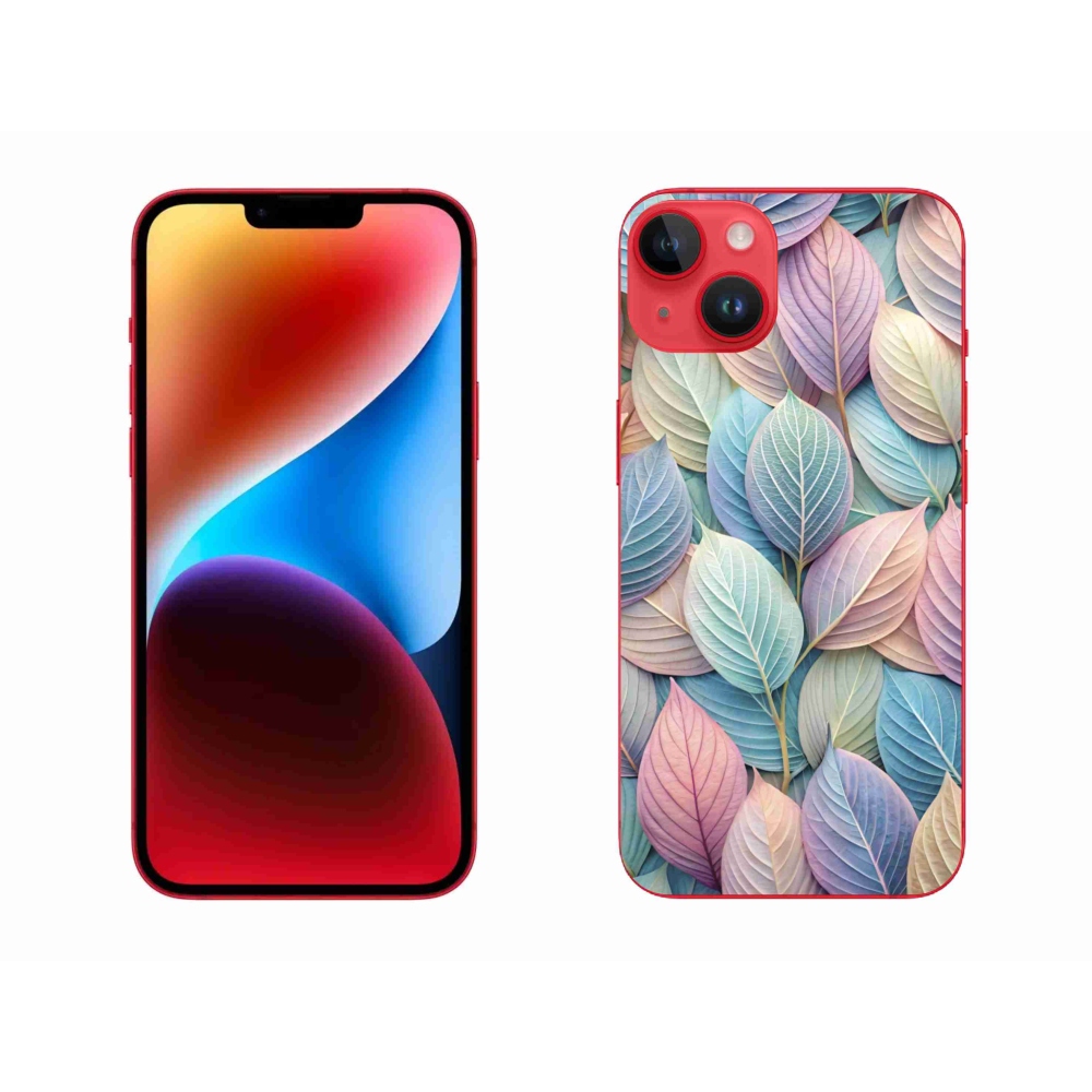 Zselés borítás mmCase iPhone 14 Plus készülékhez - pasztell levelek