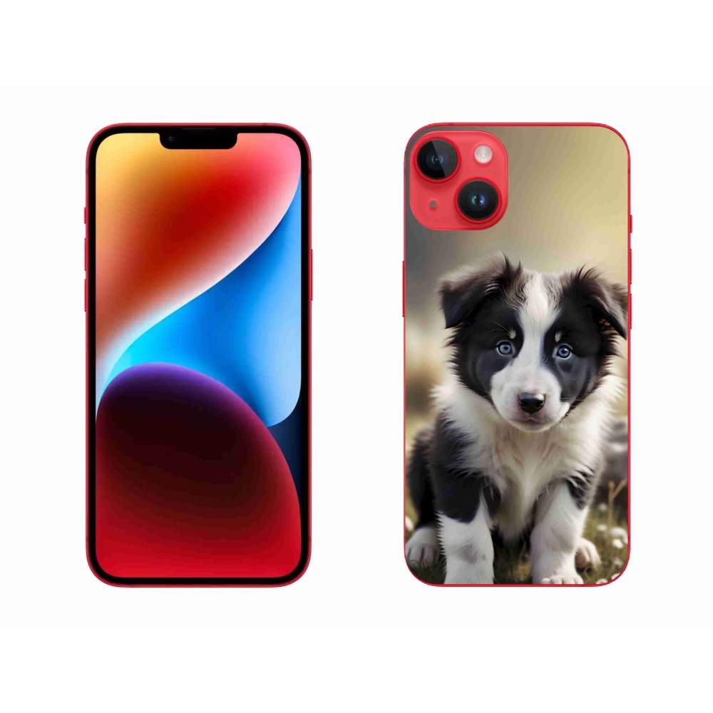 mmCase gél tok az iPhone 14 Plus-hoz – aranyos border collie